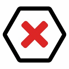 Obraz premium Wrong marks, Cross marks, Rejected, Disapproved, No, False, Not Ok, Wrong Choices, Task Completion, Voting. - vector mark symbols in red. Isolated icon.