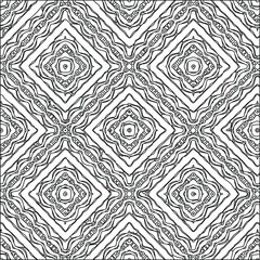  Geometric vector pattern with triangular elements. Seamless abstract ornament for wallpapers and backgrounds. Black and white colors. 