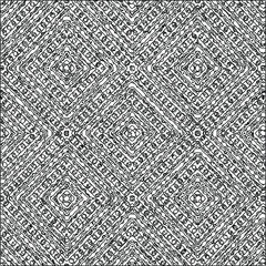 Obraz premium Geometric vector pattern with triangular elements. Seamless abstract ornament for wallpapers and backgrounds. Black and white colors. 