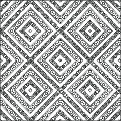  Geometric vector pattern with triangular elements. Seamless abstract ornament for wallpapers and backgrounds. Black and white colors. 