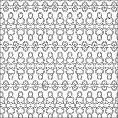  Geometric vector pattern with triangular elements. Seamless abstract ornament for wallpapers and backgrounds. Black and white colors. 