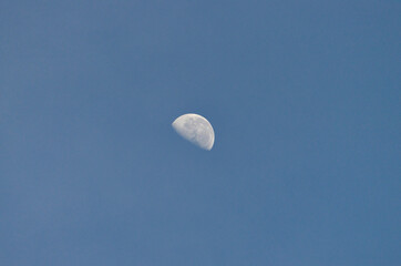 moon over blue sky