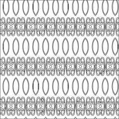  Geometric vector pattern with triangular elements. Seamless abstract ornament for wallpapers and backgrounds. Black and white colors. 