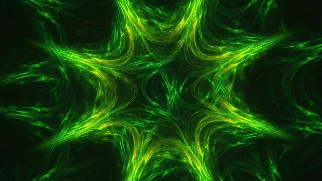 Abstract loop able fractal 4k video of a changing Triquetra.The symbol is Druidic/Celtic Triquetra-symbol of the Triple Goddess(Maiden,Mother,Crone),but it also represents Air,Earth,Sea