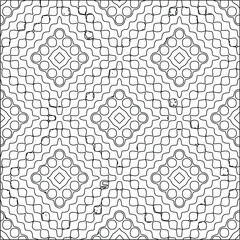Geometric vector pattern with triangular elements. Seamless abstract ornament for wallpapers and backgrounds. Black and white colors. 