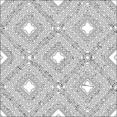 Geometric vector pattern with triangular elements. Seamless abstract ornament for wallpapers and backgrounds. Black and white colors. 