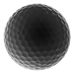 Golf ball isolated on white background, full depth of field, clipping path