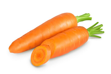 Carrot isolated on white background with clipping path and full depth of field