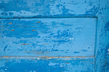 blue wooden grunge background with cracked paint
