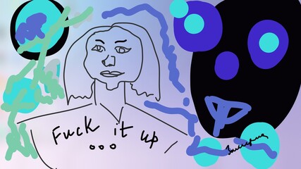 That's the usual mood for everyone. It depicts all the problems of the world. 