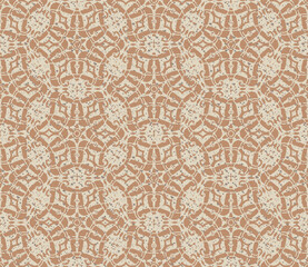 Abstract curly modern fantasy ornamental geometric seamless pattern. Creative mosaic, tile background.