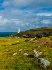 Lighthouse at Trevose Head in North Cornwall