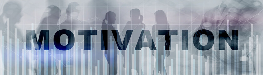 Inscription Motivation on horizontal background for your business