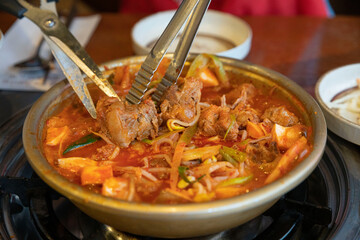 한국의 매운갈비전골