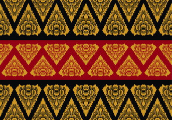 Indonesian geometric batik motif with Balinese floral patterns, which are unique, classic and exclusive for various purposes.Vector EPS 10