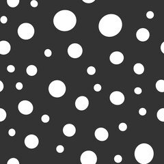 Fototapeta na wymiar Irregular polka dots seamless pattern. Circle shapes texture background.