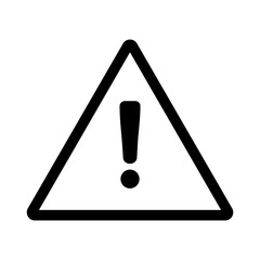 Alert icon. Exclamation mark in triangle. Attention, danger and alarm symbol.