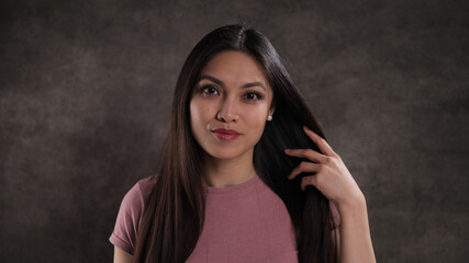 Portrait of a pretty Asian woman - studio photography