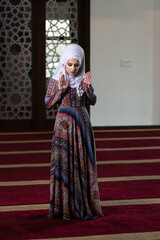 Religious Muslim Woman Praying