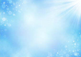 水の輝きと日差し　夏のイメージ　背景イラスト素材（青）