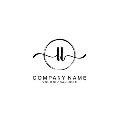 LL Initials handwritten minimalistic logo template vector