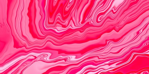 Background of neon pink waves texture, liquid marble effect wallpaper.