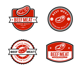 beef meat logo template design