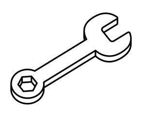 レンチ立体モノクロ