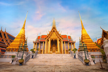 Wat Phra Kaew in Bangkok thailand is a sacred temple and it's a part of the Thai grand palace, the...