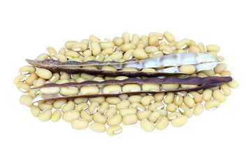 dry peas seeds isolated on white background