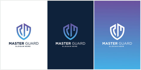 et of shield logo templates Set of master guard logo templates