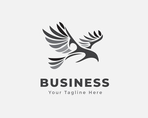 abstract eagle falcon hawk bird fly illustration logo symbol design inspiration