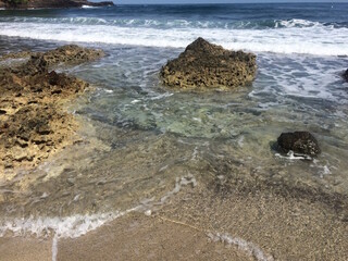 waves on the beach in Colombia