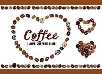 コーヒーのイラスト かわいいコーヒー豆の家のイラストとメッセージ入り フレームイラスト Wall Mural Aonori コーヒーのイラスト かわいいコーヒー豆の家のイラストとメッセージ入り フレームイラスト Wall Mural Aonori