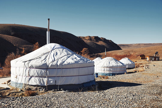 traditional dwelling of Mongolian nomadic yurt, a safe haven in a harsh climate