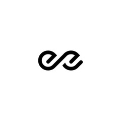 Simple abstract design infinity initial letter EE
