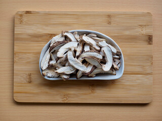 신선한 유기농 채소 표고버섯 
