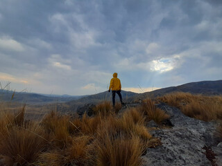 hiking in the mountains