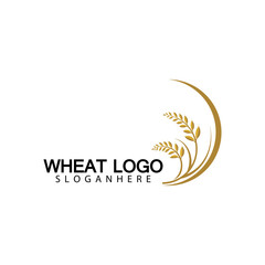 Agriculture Wheat logo template vector icon design