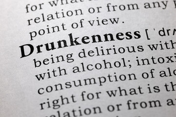 Obraz premium definition of drunkenness