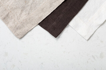Linen napkins on marble table
