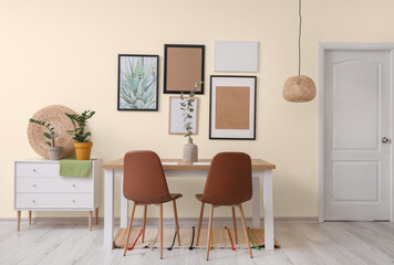 Interior of modern stylish dining room