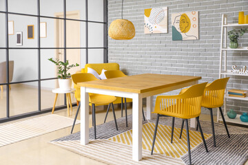 Interior of modern stylish dining room