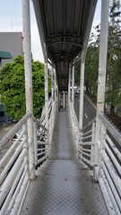 Pedestrian bridge over Letjend Suprapto road, central Jakarta.
