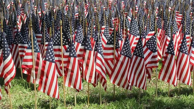 American Flag decorations for Memorial Day