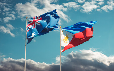 Flags of Philippines and Australia.