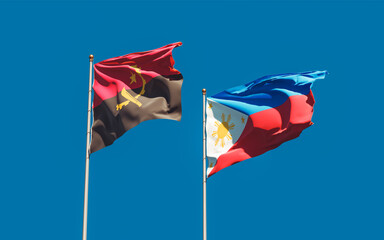 Flags of Philippines and Angola.