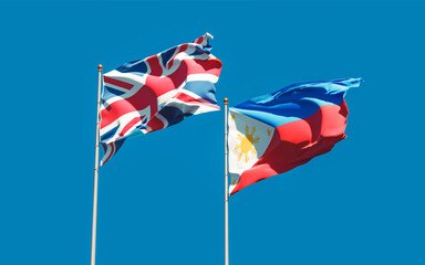 Flags of UK and Philippines.