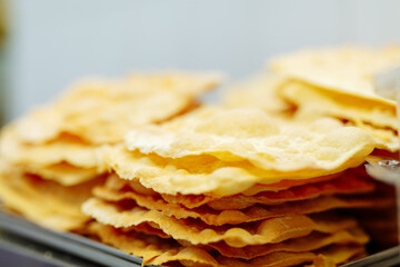 Cooking multi-layered cake Napoleon - baked cake layers