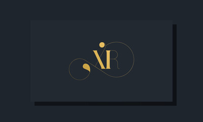 Minimal royal initial letters XR logo